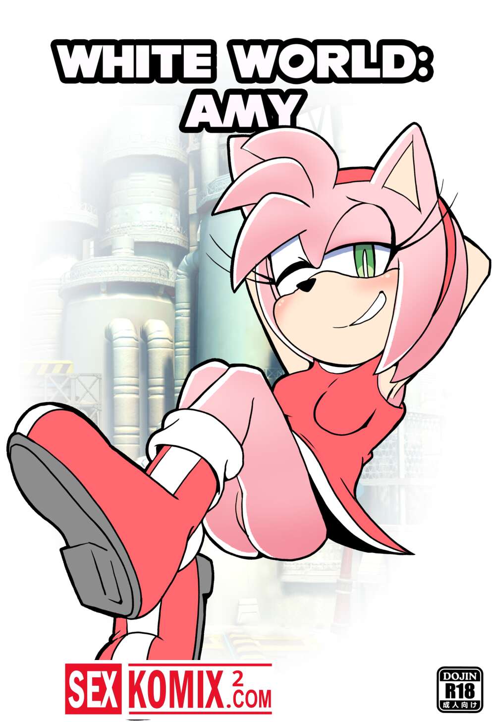 Порно комикс Соник. Белый Мир.